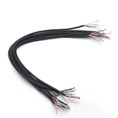 20/50pcs 380MM Four-Core with Shield Cable for Electric Guitar Pickup Making Humbucker with Coil Spliting Cable Black