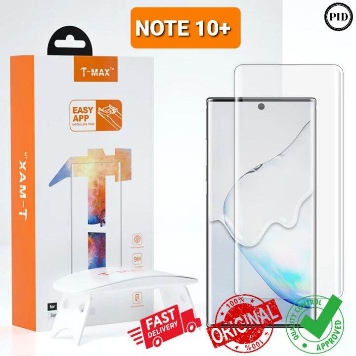 TMAX UPGRADED 2020 Glass Screen Protector note 10 plus [EASY