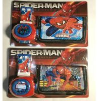 Childrens Cartoon Projection Watch Wallet Set Car Spiderman Ice Princess Child Watches Kids Girl Boy Toy Watch Child Wallet