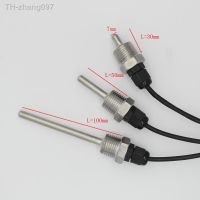 1x DS18B20 Digital Temperature Sensor G1/2 quot; Thread Probe DIA 7mm 1m PVC 3-core Wire SUS304 Stainless Steel Shell L30mm- L150mm