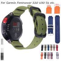 }{”:》นาฬิกาไนลอนสายสำหรับการ์มิน Forerunner 220 235 620 630 735 S5 S6 S20เปลี่ยนสายนาฬิกากำไลข้อมือพร้อมหมุด22-15มม.