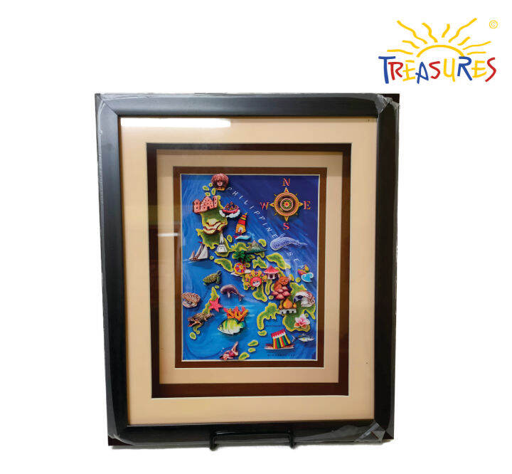 TREASURES Philippine Map Big Papertole Philippine Souvenir Picture Frame Lazada PH