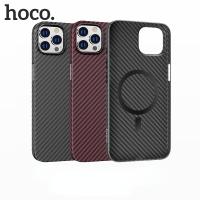 Hoco for IPhone 14 Magnetic Phone Case Magsafe Two-in-one Carbon Fiber Pattern 14 Pro Ultra Thin Protective Cover