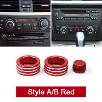 Auto Center Control Air Conditioning Sound Knob Ring Cover Interior Decor For BMW E90 E92 E93 3 Series 2005-12 Car Accessories