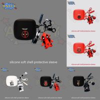 for JBL Tune Flex 225 220 130NC 230NC Earphone Silicone Case Cartoon Deadpool Earbuds Protective Headphone Cover Headset with Pendant