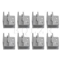 BQLZR 8PCS Silver Glass Clamp Clip Bracket 90 Degrees for 8-12mm Thickness