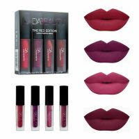 4Pcs Lipgloss Mini Lip Glazuur Set Vier Matte Waterdichte Non stick Cup Waterproof Lipsticks Make vrouwen Cosmetische Lip Care