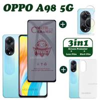 3in ฟิล์มแก้วฟิล์มกระจก iPhone X พร้อม Privacy กันคนแอบมอง A98 1 OPPO ฟิล์มเซรามิก OPPO A98 5ก. และฟิล์มปกป้องหน้าจอ A98 OPPO ฟิล์มด้านหลัง + ฟิล์มเลนส์ + ฟิล์มด้านหลัง