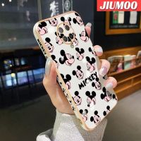 เคส JIUMOO สำหรับ Xiaomi MI POCO F2 Pro Redmi K30 Pro เคสการ์ตูนมิกกี้บางหรูหราชุบเคสโทรศัพท์คลุมทั้งหมดป้องกันเลนส์กล้องเคสซิลิโคนลวดลายขอบสี่เหลี่ยมเคสกันกระแทกแฟชั่น