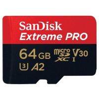 SanDisk Extreme Pro การ์ด Micro SD 64GB UHS-I SDHC Class 10 200เมกะไบต์/วินาทีพร้อมอะแดปเตอร์ SDSQXCU-064G-GN6MA