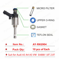 10เซ็ต 40ชิ้นชุดซ่อมสำหรับออดี้2.0L GDI หัวฉีดน้ำมันเชื้อเพลิงส่วน06H906036G 06J906036N 06J998907B 06H906036P AY-RKG904