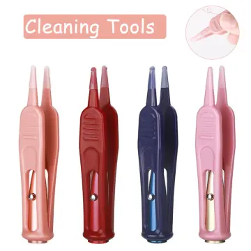 Baby Cleaning Tweezer Ear Nose Navel Cleaner Remover Plastic LED
