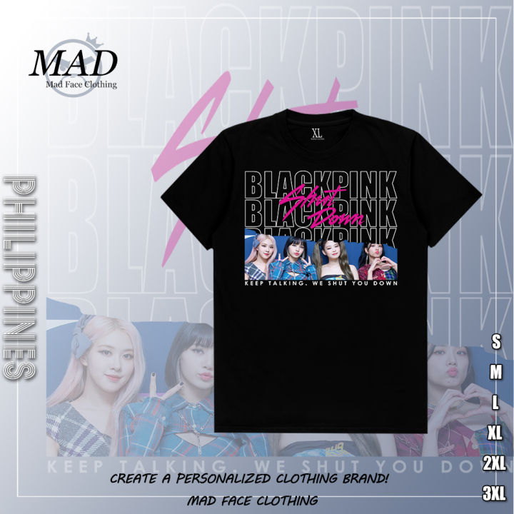 madface-blackpink-เกิร์ลกรุ๊ป-tee-ros-lisa-เสื้อยืดผ้าฝ้าย-surreal-fans-unisex