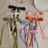 Candy Ribbon Tassel Bowknot Hair Clips Sweet Women Streamer Hairpin Girls Long Bows Barrettes Head Clip Accessories Hair Accessories