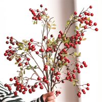 【CC】 70/75/84cm Artificial Stems Fake Berries Thanksgiving for Room Indoor Decoration 2023