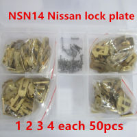 200Pcslot NSN14 ss Car Lock Repair Accessories Car Lock Reed Lock Plate For nisssan 1 2 3 4 types each 50pcs