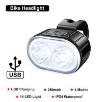 RMH5Y Lights Front Rear Cycling Lighting USB Rechargeable Bicycle Flashlight Lamp Set Mountain Bike Headlight Taillight Bike Lamp