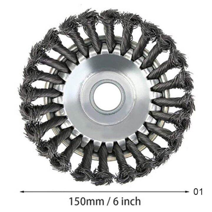 factory-direct-gcnbmo-6-8นิ้ว-t-rimmer-หัวลวดเหล็กตัดหัวสนิมแปรงตัดลวดกำจัดวัชพืชหัวสำหรับเครื่องตัดหญ้าสวนซัพพลาย