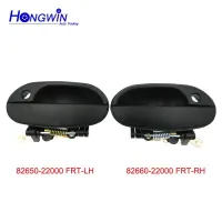 ชุด82660-22000-CA มือจับประตูด้านนอกด้านนอกสีดำสำหรับ Hyundai Accent 1995-2000 GL Sedan 8266022000CA 1.5L 4ประตู82650-22000ที่จับสำหรับ JEEP Wrangler