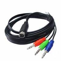 mini DIN 9-pin Male to 3*3.5mm Audio DIN Cable for audio receivers，monitoring equipment  and more 6 ft Cables