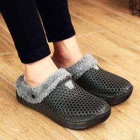 【cw】 2022 Warm Slippers Women amp;Men Shoes Indoor Cotton Pantoffels Clogs With Fur On/Off Floor ！