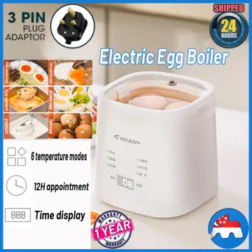 120W Electric Egg Boiler Smart Steamer Timing Egg Cooker Mini