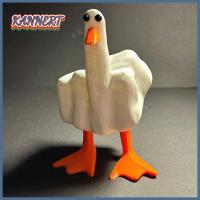 KANNERT เครื่องประดับสำหรับตกแต่ง ตุ๊กตาเป็ดเรซิ่น งานหล่อประติมากรรม Duck you รูปปั้นเป็ดนิ้วกลาง ของขวัญขึ้นบ้านใหม่ งานฝีมืองานประดิษฐ์ ตุ๊กตาเป็ดน้อย การตกแต่งลานศิลปะ