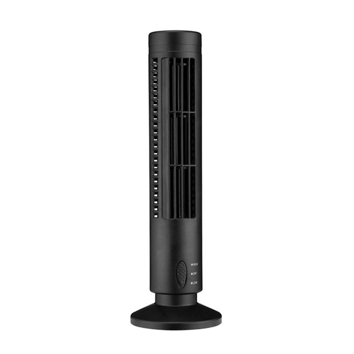 Tower Fan Adjustable USB Cooling Fan Standing Bladeless Floor Air Cooler for Home Office BlackWhite