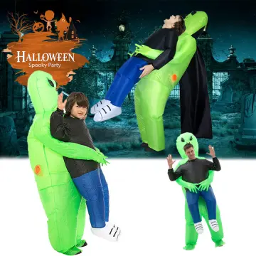 Inflatable Alien Costume Women Men Monster Halloween Dress Cosplay Party  Pink