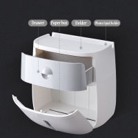 Waterproof Wall Mount Toilet Paper Holder Shelf Toilet Paper Tray Roll Papers Tube Storage Box Creative Tray Tissue Box Home