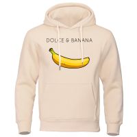 Dolce &amp; Banana Cute Printed Men Hoodie Loose Casual Clothing Fashion Warm Fleece Hoodies Personality Street Hip Hop Sweatshirt