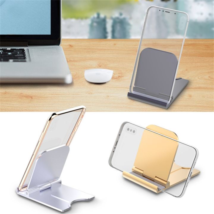 mobile-phone-holder-folding-oil-injection-gold-plated-lazy-holder-desktop-multi-function-multi-gear-adjustment-portable-holder