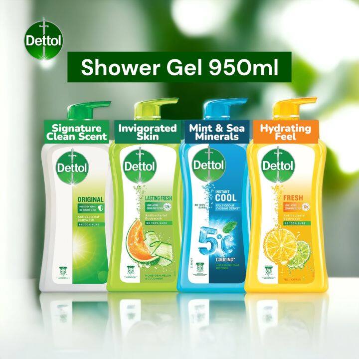 Dettol Shower Gelantibacterial Body Wash 950ml Originalinstant Coolfreshlasting Fresh Lazada 2542