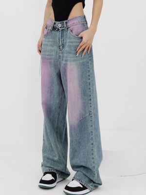 กางเกงยีนส์กระเป๋าเงินผู้หญิงวินเทจสีน้ำเงิน Y2k ฤดูร้อนแฟชั่นสไตล์เกาหลีลำลองนักออกแบบเอวสูงสำหรับผู้หญิงกางเกงยีนส์2023ใหม่