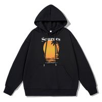 Sea Sunset Art Printed Cotton Hoodie Men Winter Thicken Sweatshirts Fashion Casual Clothing Warm Oversize Tracksuit  Coat Size XS-4XL