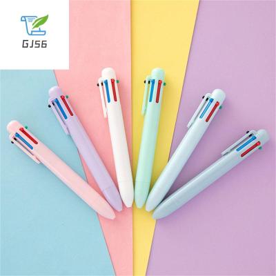 ปากกางานเขียนในออฟฟิศ6สี GJ56สำหรับนักเรียนปากกาเด็ก6สีปากกาลูกลื่นปากกาหลายสีปากกามาการอง