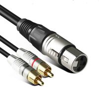 Rca Line Audio Line 2RCA To XLR Male/female Double Lotus To Audio Cable 0.3 Meters Three-core Bare Copper Wire