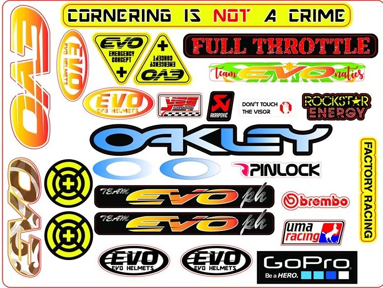 EVO Oakley Helmet Sticker Pack | Lazada PH