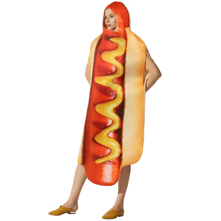 Hot Dog Outfit for Adults Funny Halloween Suit Adult Outfit Cosplay  Accessories Hotdog Costume for Halloween Christmas New Year Valentines  stunning 