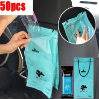 ✶✴❏ 50Pcs Disposable Car Hanging Trash Bag Seat Back Trunk Net Self-adhesive Garbage Bin for Kitchen Auto Interior Organizer