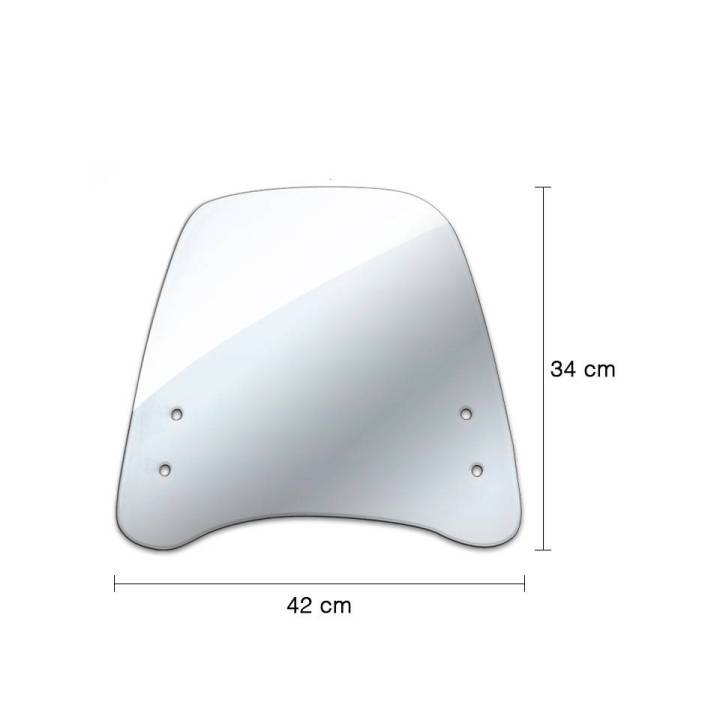 ชิลด์หน้ารถมอเตอร์ไซค์-แผ่นกันลมรถมอเตอร์ไซค์-ชิวบังลมแบบใส-ชิลด์หน้ารถมอเตอร์ไซค์-motorbike-windshield-ชิวบังลม-ชิวหน้า-พร้อมอุปกรณ์ติดตั้ง