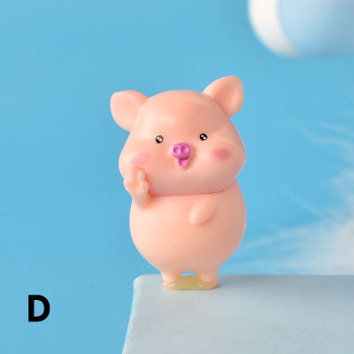 💖【Lowest price】MH MINI CUTE Pig Figurine สัตว์รุ่น MOSS Micro Landscape ตกแต่งบ้าน Miniature Fairy Garden ตกแต่งอุปกรณ์เสริม