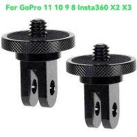 1/4 Inch Screw Tripod Adapter 360 Rotating Mount Holder For Go Pro 11 10 9 8 Insta-360 One X X2 X3 Camera Accessories