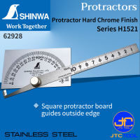 Shinwa ครึ่งวงกลมวัดองศา - Stainless Steel Protractor No.62928