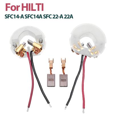 【Worth-Buy】 ฝาเกลียวปิดแปลงถ่าน1คู่พร้อมแปรงคาร์บอน2ชิ้นสำหรับเปลี่ยน Hilti Sfc14-a Sfc14a 22-a ที่ยึดแปรงเครื่องมือไฟฟ้า22a