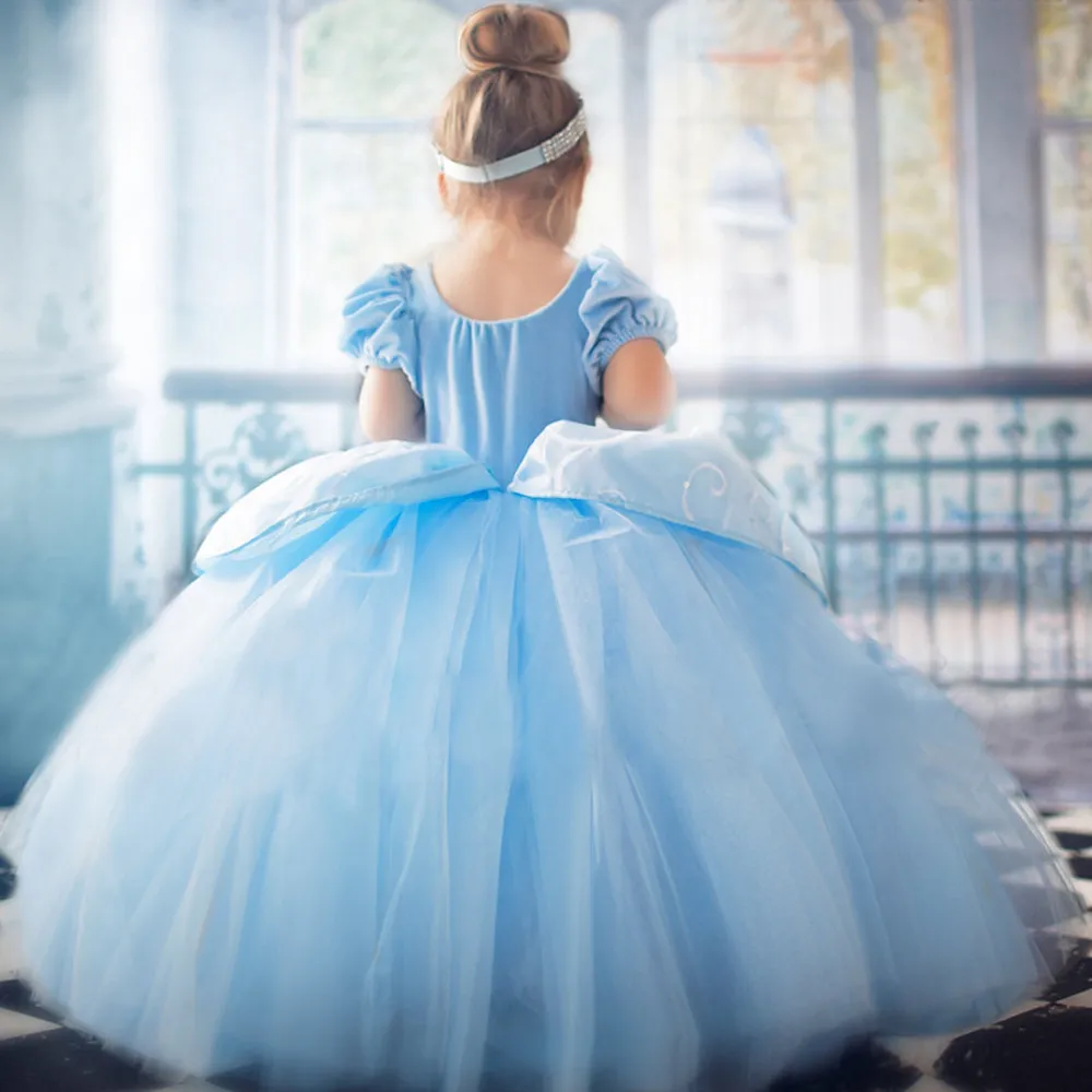 Halloween Girls' Cinderella Princess Dress Disney Children 'S Frozen Bubble  Yarn Dress Birthday Gift Clothing | Lazada PH