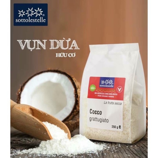 Vụn dừa hữu cơ sottolestelle organic shredded coconut - ảnh sản phẩm 1