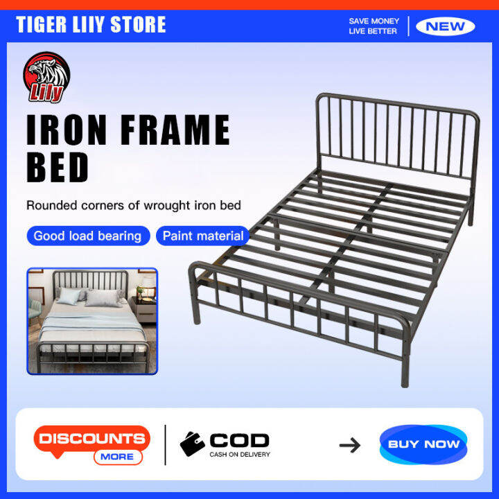 Iron frame bed bedroom home High LoadBearing Iron Bed metal bed frame