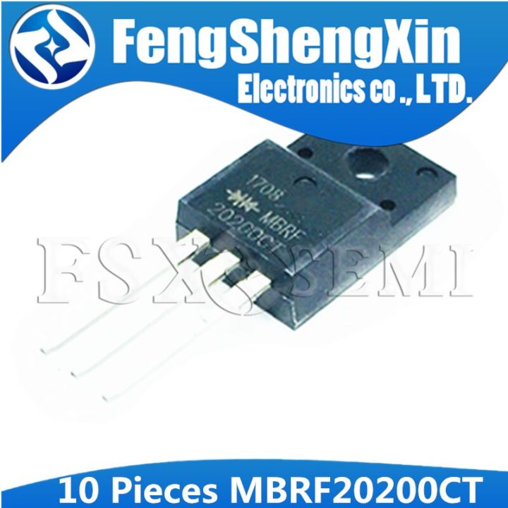 10pcs/lot MBRF20200CTG MBRF20200CT MBRF20200 20200CTG B20200G 20A/200V TO-220F Schottky diode