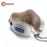 ✑◑✥ HSKOU Neck Massager Travel Pillow Neck Massager for Pain Relief Portable U-Shaped Neck Massager Pillow for Cervical Pain